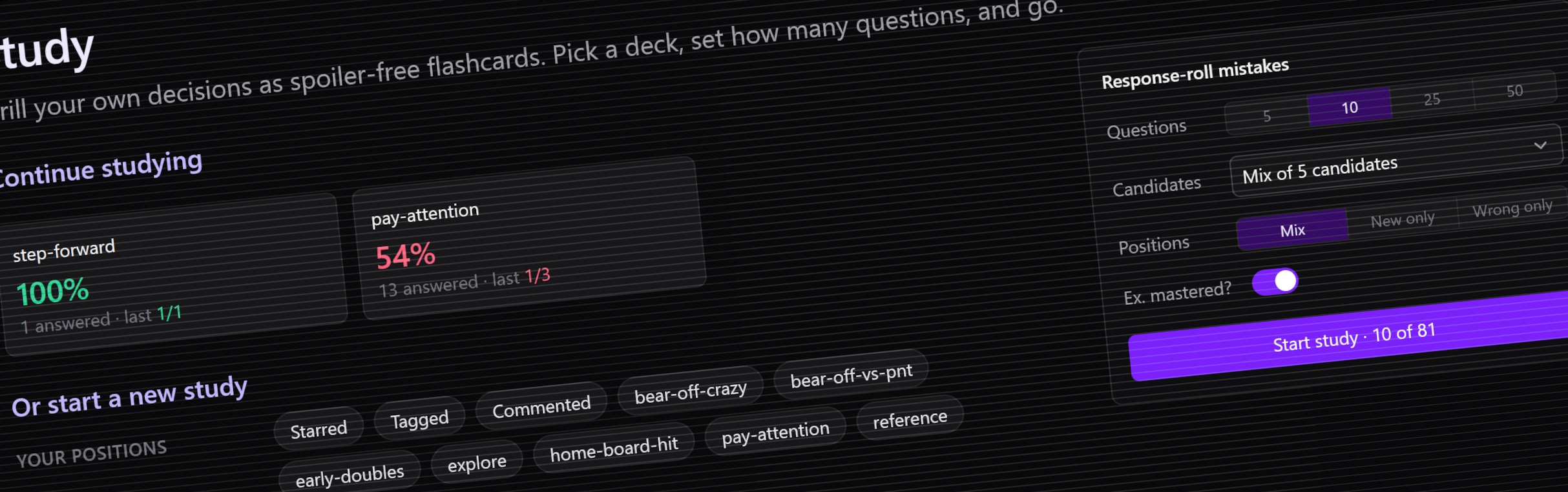Stylized letterbox of a BackgammonDB study homescreen.